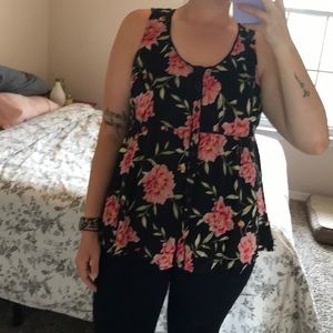 Torrid Button Up Baby Doll Tank